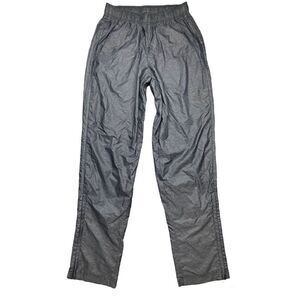 Adidas 3 stripe grey nylon track pants